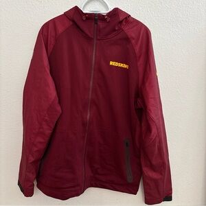 Nike Washington Redskins NFL Football Full Zip Hood Red Men's L On Field jacket